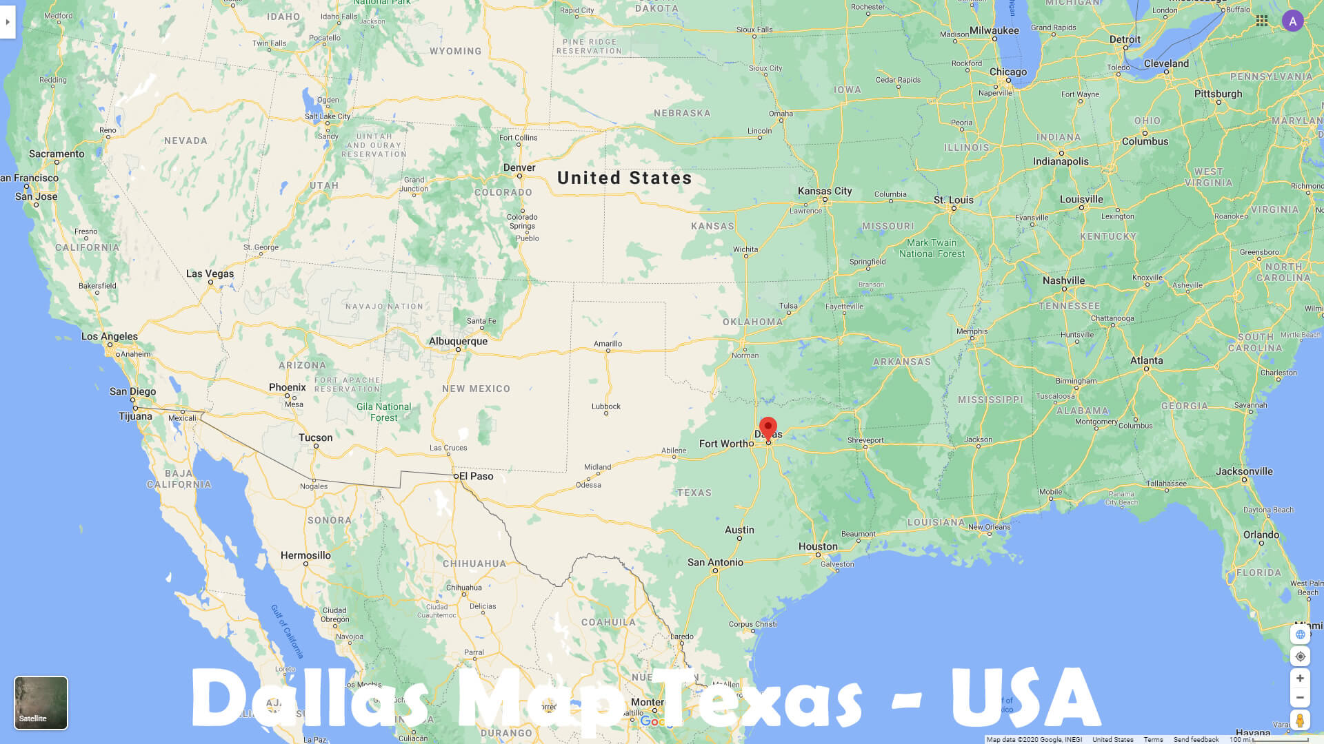 Dallas Map Texas   USA